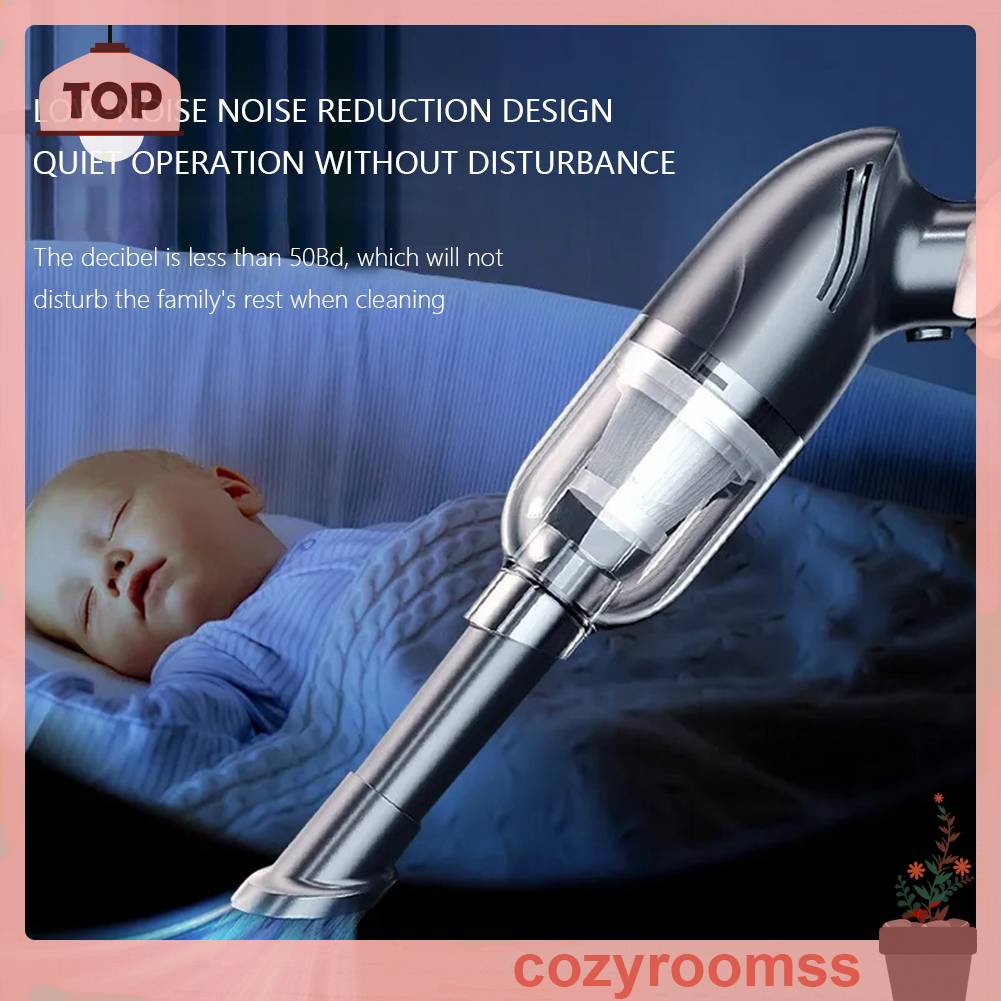 Máy Hút Bụi Ô Tô Không Dây 29000Pa 5000mAh 80000RPM Tích Hợp Pin