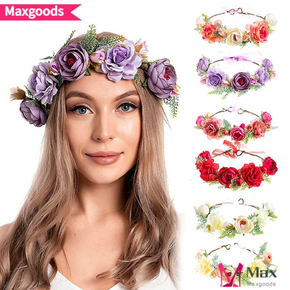 MAXG Vòng Hoa Đội Đầu Kiểu Hawaii Cho Cô Dâu Trong Tiệc Cưới