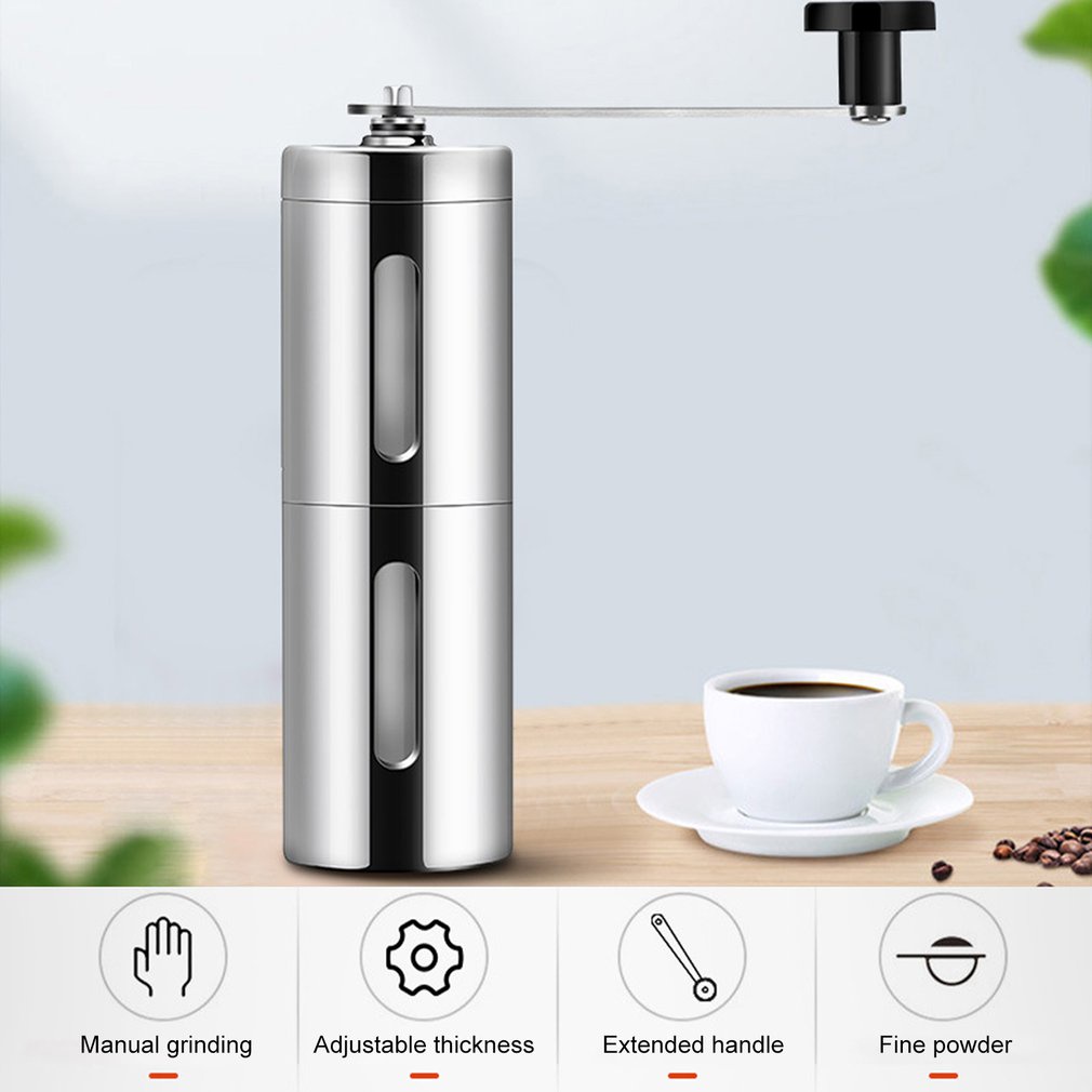 =Christmas=Stainless Steel Hand Coffee Grinder Adjustable Ceramic Coffee Bean Mill Tools