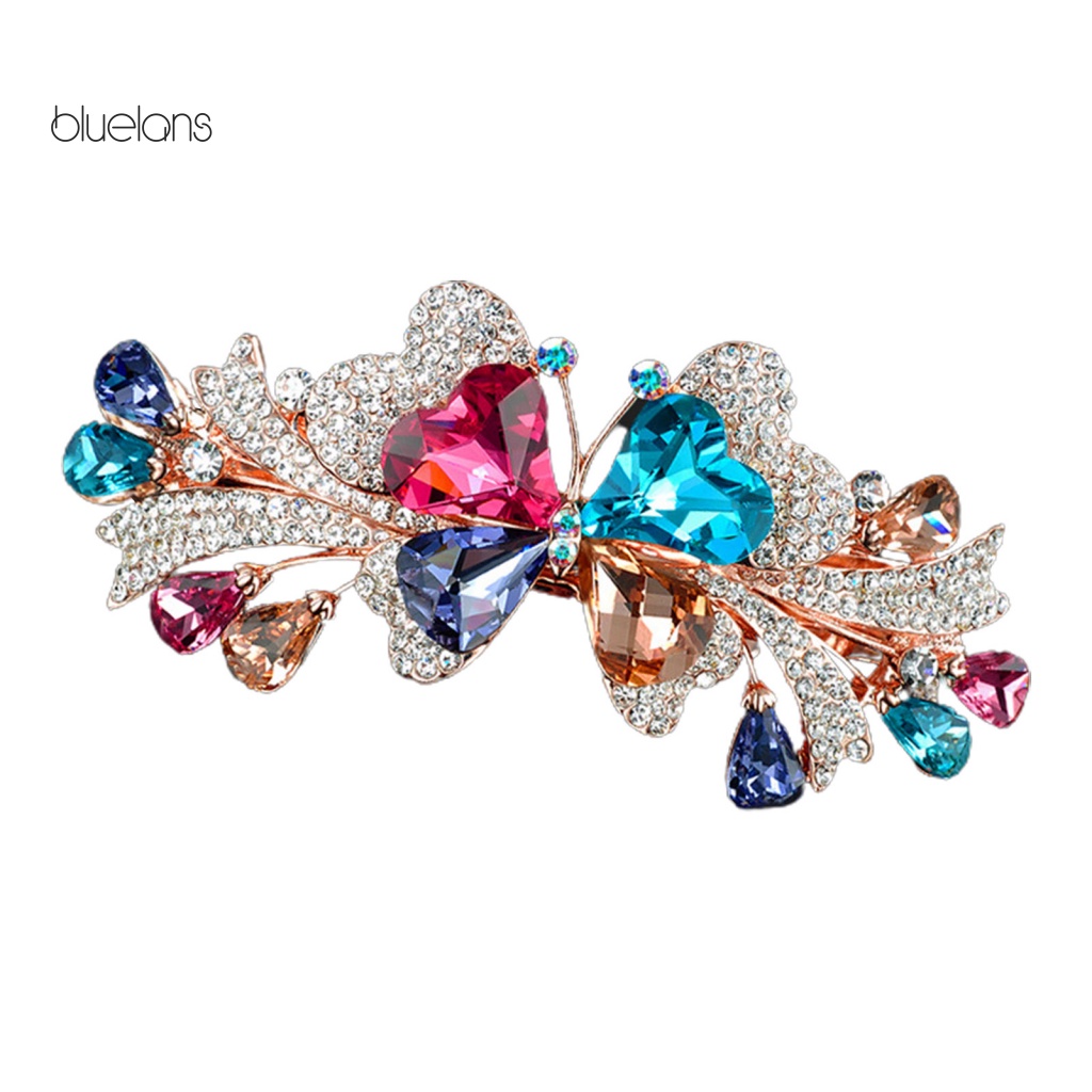 Kẹp Tóc Hình Hoa Đính Đá Pha Lê Nhân Tạo Lấp Lánh Thời Trang