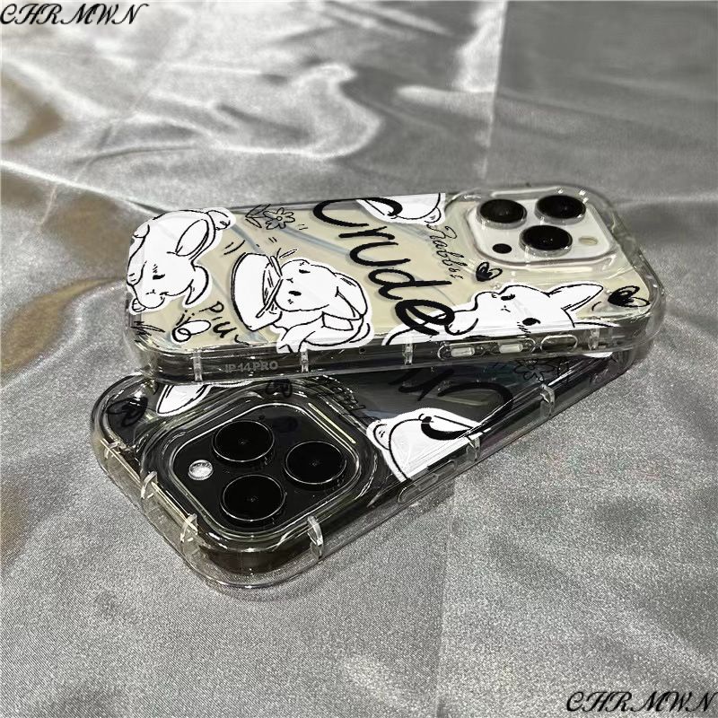 Ốp Điện Thoại Mềm Trong Suốt Họa Tiết Thỏ Dễ Thương Cho iPhone14promax8 / 11 Xr sins1312 / plus7 /