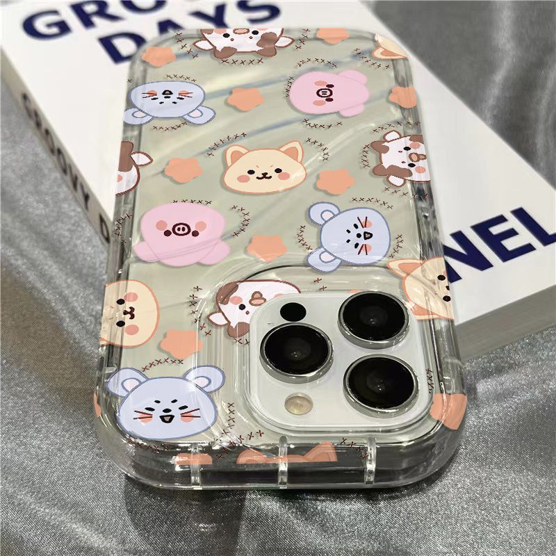 Ốp Điện Thoại Mềm Trong Suốt In Hình Thú Hoạt Hình Nhiều Màu Sắc Cho Iphone 14Promax 1312 / 11 7 / 8plus xr