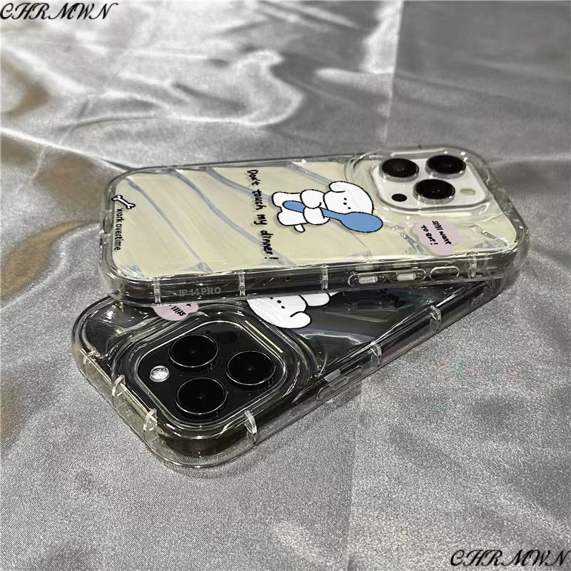 Ốp Điện Thoại Dẻo Trong Suốt Họa Tiết Chú Chó Trắng Dễ Thương Cho iPhone14promaxsins 1312 / 811 / xrplus / Apple 7 ZYOI