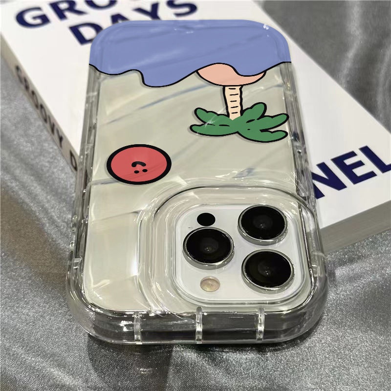 Ốp Điện Thoại Mềm Trong Suốt In Hình Cây Dừa Cho Iphone 14Promax 1312 / 11 7 / 8plus xr / sins AQ6T