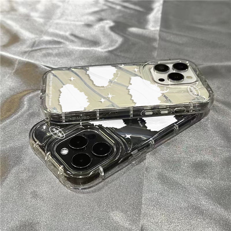 Ốp Điện Thoại Mềm Trong Suốt In Hình Đám Mây Trắng Dễ Thương Cho Iphone 14Promax 1312 / 11 7 / 8plus xr