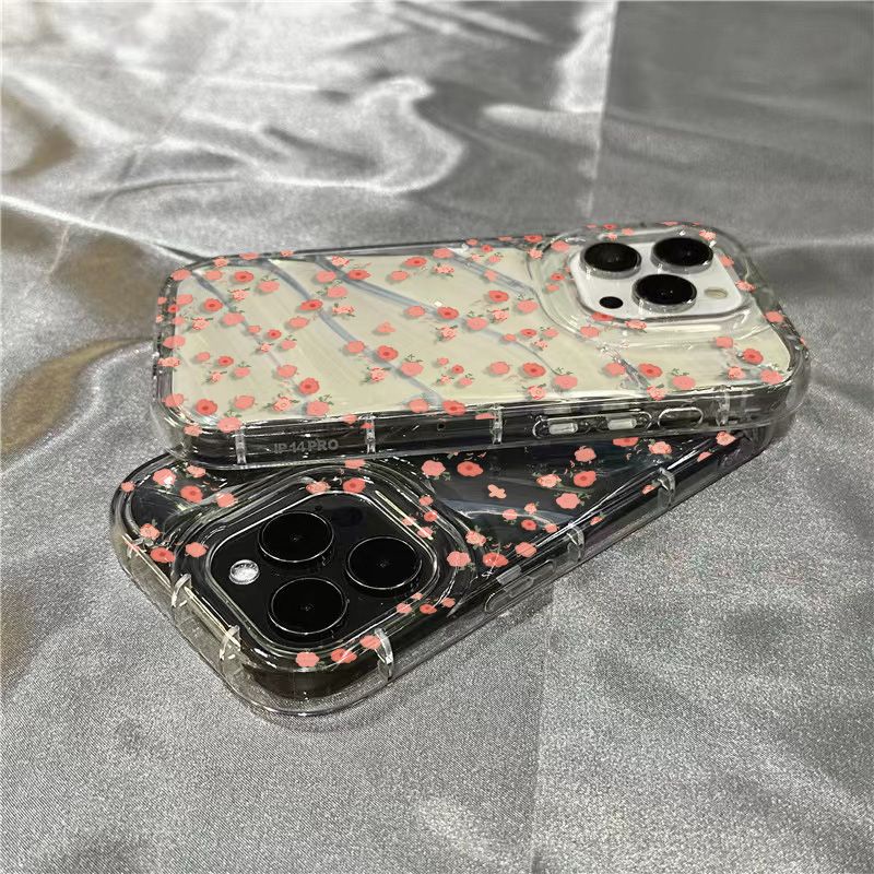 Ốp Điện Thoại Mềm Trong Suốt Họa Tiết Hoa Xinh Xắn Cho Iphone 1312 11 Xr 14Promax 8 / / 7Plus W9AN