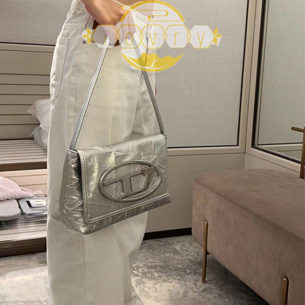 Túi Kẹp Nách Màu Sắc Đơn Giản Phong Cách Retro Pháp Cho Nữ