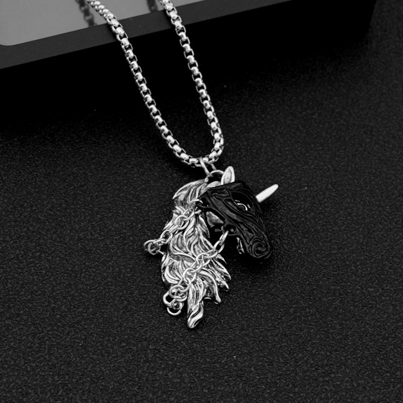 Ygt Vòng cổ Bùa Hộ Mệnh Hình Kỳ Lân Bằng Thép Không Gỉ Cổ Điển Cho Nữ