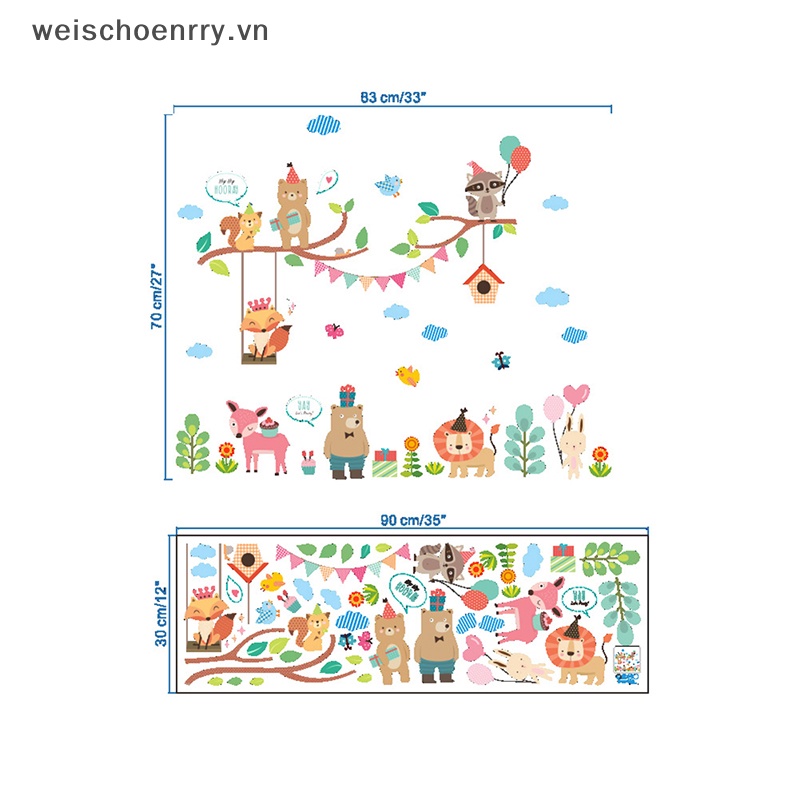 Đề Can Dán Cửa Sổ Hình Động Vật Hoang Dã Trang Trí Giáng Sinh  Vn