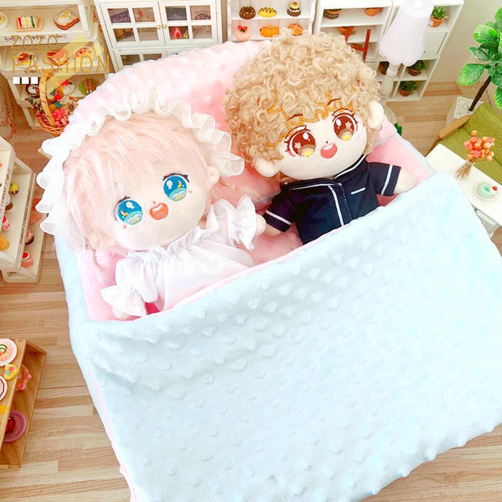 Set 3 Món Chăn Gối Hai Mặt Bằng Cotton PP Hình Chú Chó Nhỏ Dễ Thương