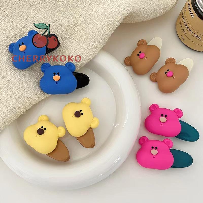 🍒🍒CHERRYKOKO Kẹp Tóc Hình Gấu Dễ Thương Cho Bé