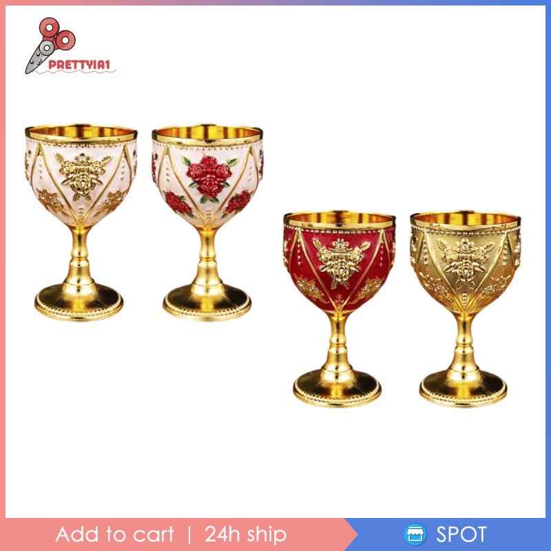 Cốc Uống Nước Mini 30ml Bằng Hợp Kim Phong Cách Châu Âu Cổ Điển