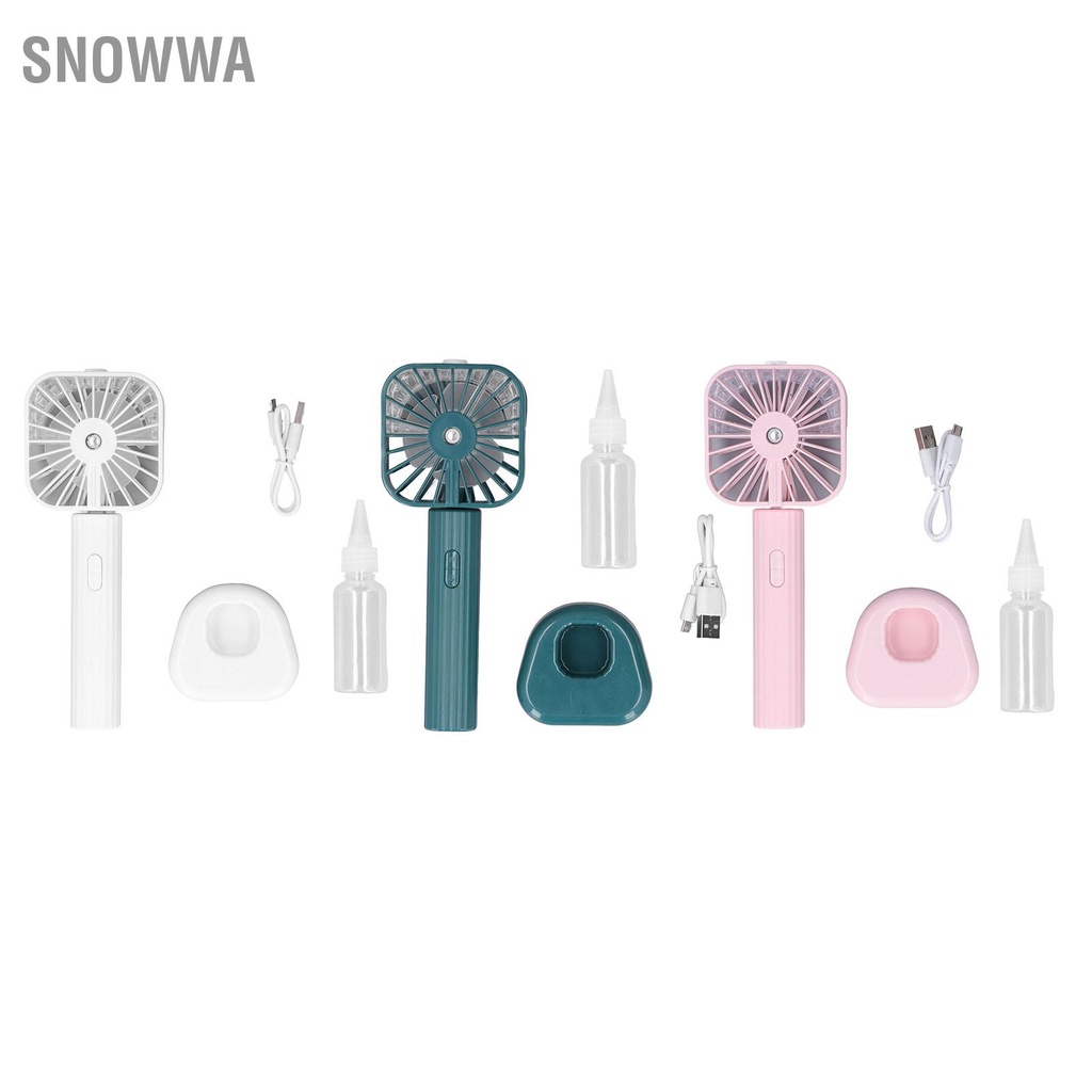 Snowwa Quạt Phun Sương Cầm Tay Di Động Hoạt Bằng Pin Sạc USB Làm Mát Dạng Xịt Êm Cho Du Lịch Ngoài Trời