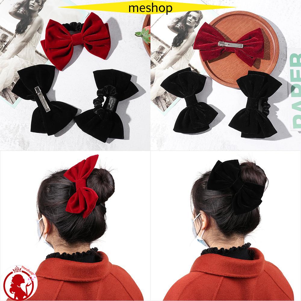 ME Kẹp Tóc Nơ Vải Nhung Xinh Xắn Cho Nữ