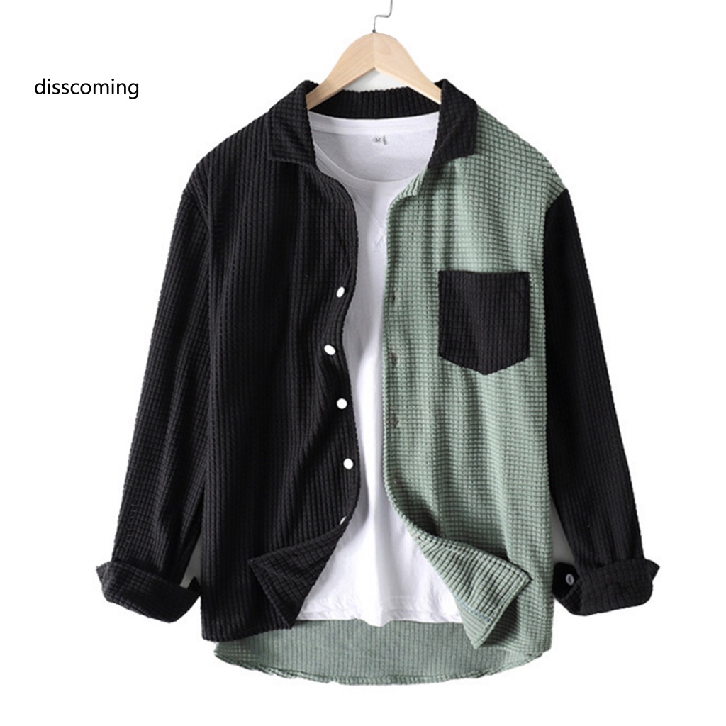 Áo Thun Tay Ngắn In Chữ SL SL SL SL SL| Áo Khoác Sơ Mi Tay Dài Có Túi Màu Khối Dành Cho Nam