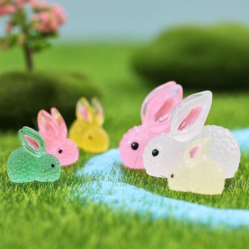 Set 10 Thỏ Dạ Quang Mini Trang Trí