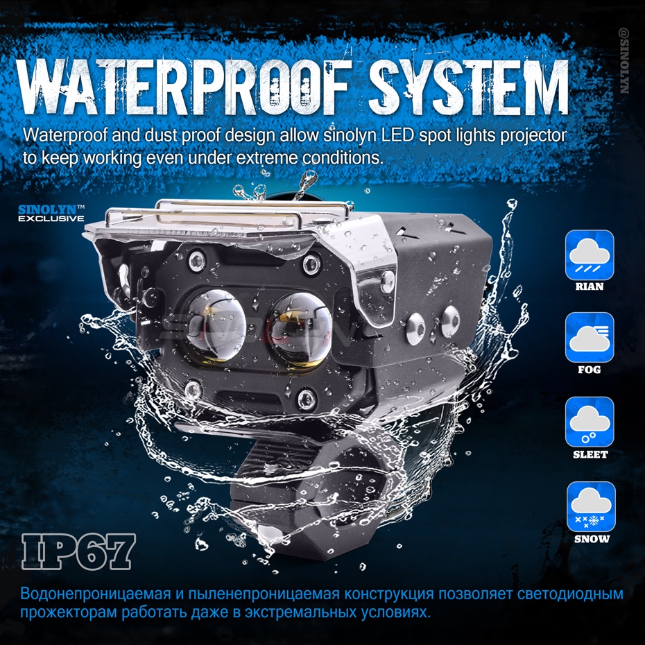 Thanh Đèn LED Mini 41W Ánh Sáng Trắng / Vàng Kèm Vỏ Đèn Pha Chống Thấm Nước Chuyên Dụng Cho Xe Hơi / Xe Máy