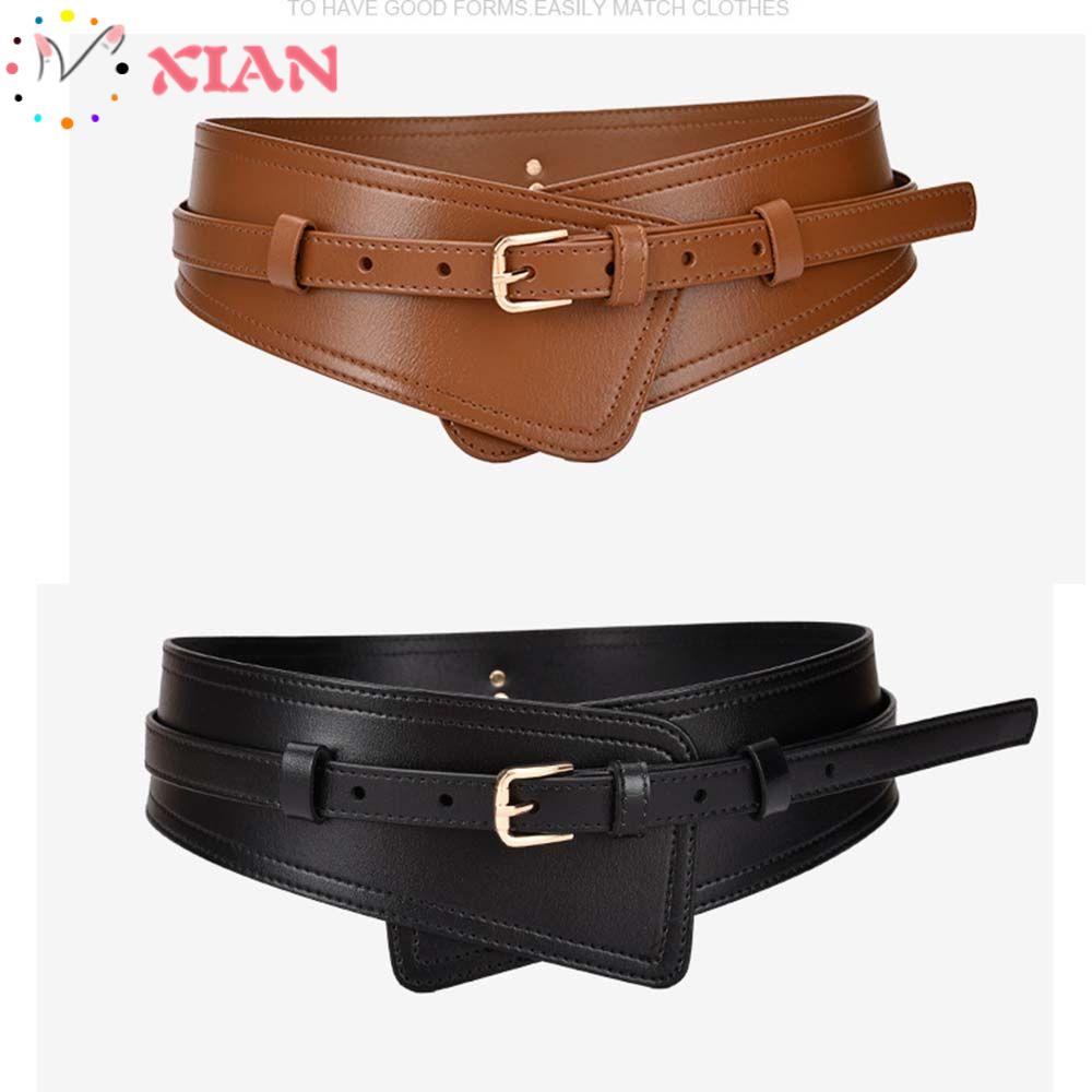 XIANTIN Thắt Lưng Da PU Thiết Kế Đơn Giản Thời Trang Cho Nữ