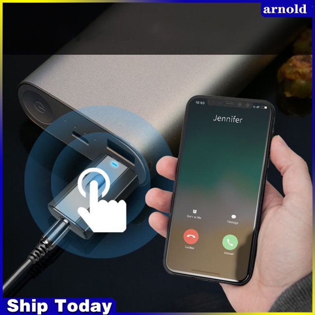 Thiết Bị Thu Phát Bluetooth 5.0 2 Trong 1 Rảnh Tay Cho Xe Hơi