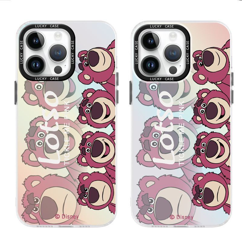 Ốp Điện Thoại Màu Laser Họa Tiết Chú Gấu / Dâu Tây Dễ Thương Cho Iphonexr128Plus 5TIJ 1314