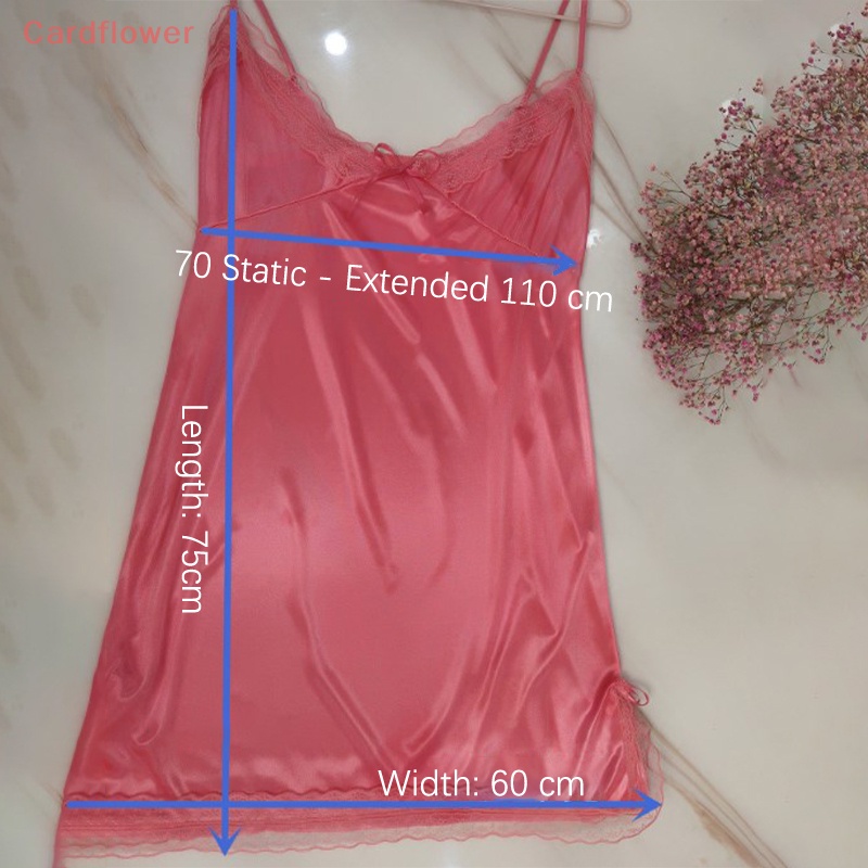 &lt; Cardflower &gt; Đầm Ngủ Phối Ren Sa Tanh Gợi Cảm Mới Lạ Cho Nữ