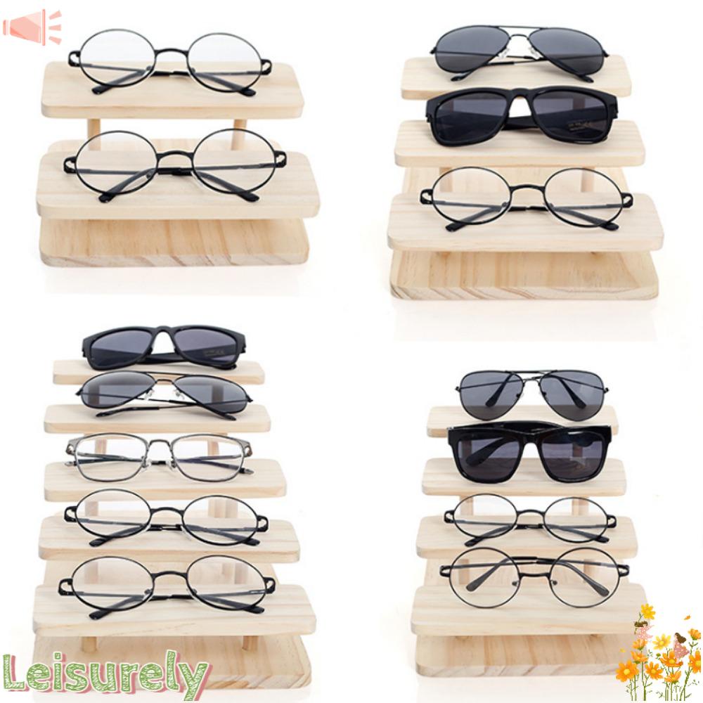 LEILY Giá Đỡ Trưng Bày Mắt Kính 2-4 Tầng Bằng Gỗ Tự Nhiên