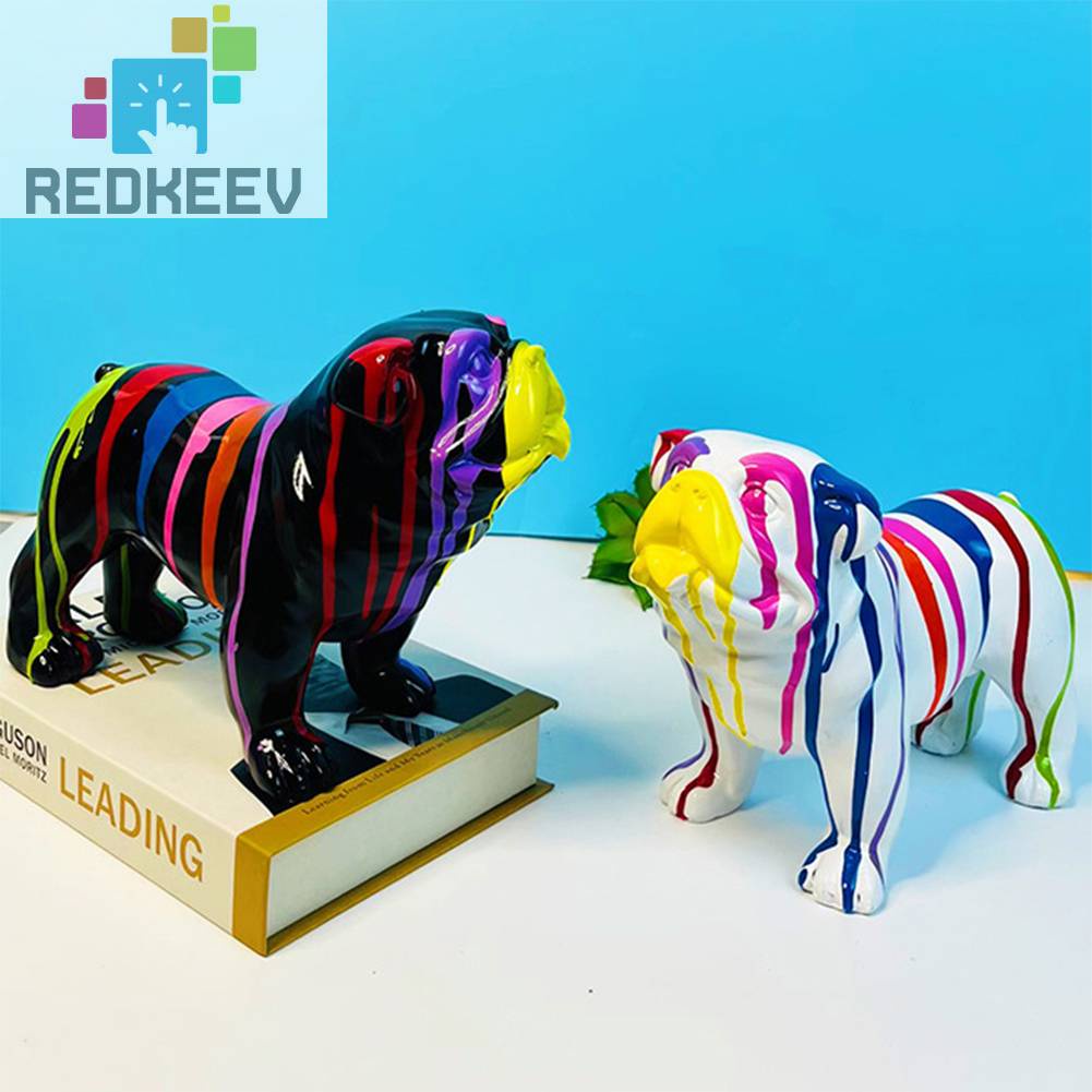 Mô Hình Chó Bull Trang Trí Nội Thất Phong Cách Graffiti Nghệ Thuật