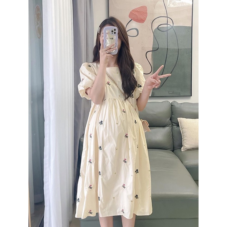YHTN váy bầu xinh dễ thương Thời trang bigsize đầm bigsize đồ bầu