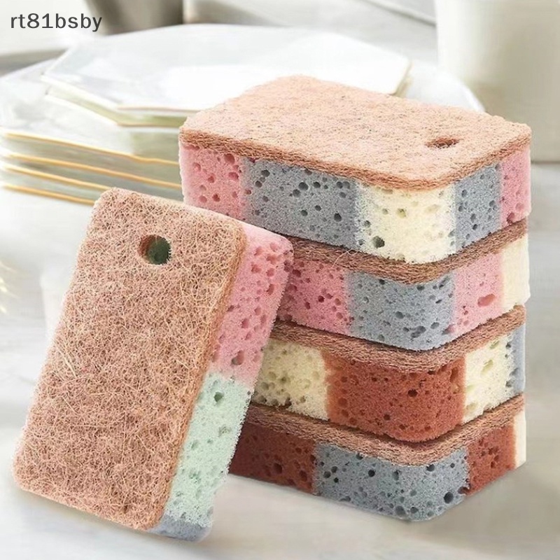 Miếng Bọt Biển Rửa Chén Bằng Bột Cotton Nén Dùng Nhiều Lần Tiện Dụng