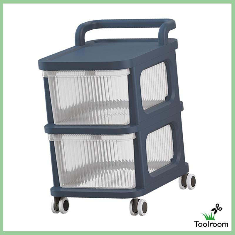 Kệ Để Đồ 2 Ngăn Kéo Có Bánh Xe Lăn Hiện Đại Cho Phòng Ăn / Salon / Nhà