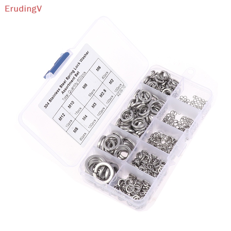 Bộ 600 Vòng Đệm M2 M2.5 M3 M4 M5 M6 M8 M10 M12 Bằng Thép Không Gỉ