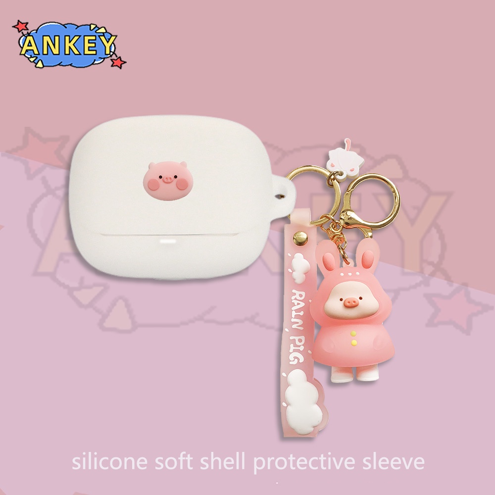 For Baseus Bowie M2s M2 M2+ E9 W3 W11 Case Pink Pig Earphone Silicone Case Earbuds Soft Protective Headphone Cover Headset Skin