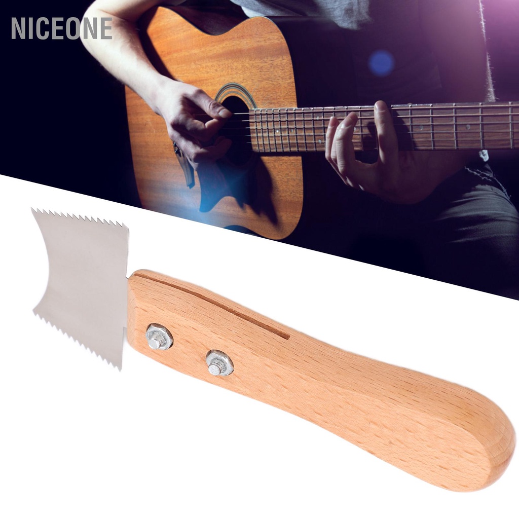 NiceOne Khe cắm đàn guitar làm sạch cưa dao thép đặc biệt phím đàn dây gối rãnh keo keo gỗ dụng cụ vệ sinh