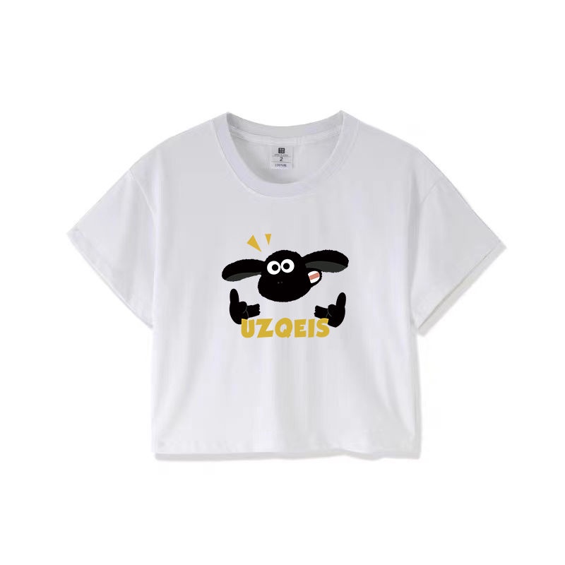 Áo Thun Tay Ngắn Dáng Ôm Màu Trắng Thuần Khiết Phong Cách Mới Mùa Hè Dễ Phối Đồ Cho Nữ