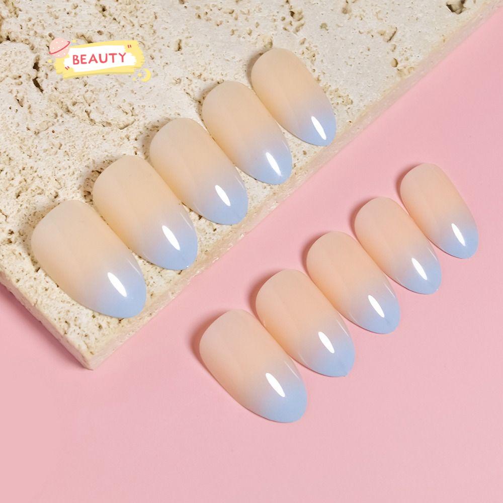 BEAUTY Hộp 24 Móng Tay Giả Phủ Toàn Diện Có Thể Tháo Rời Cho Nữ