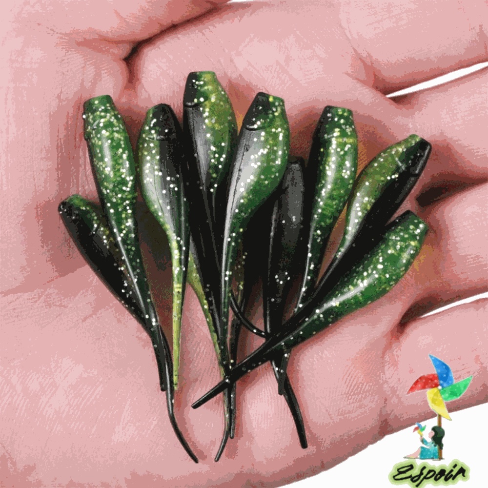 ESPO Bộ 50 Mồi Câu Cá Hình Giun Mềm Dẻo 0.7g / 5cm