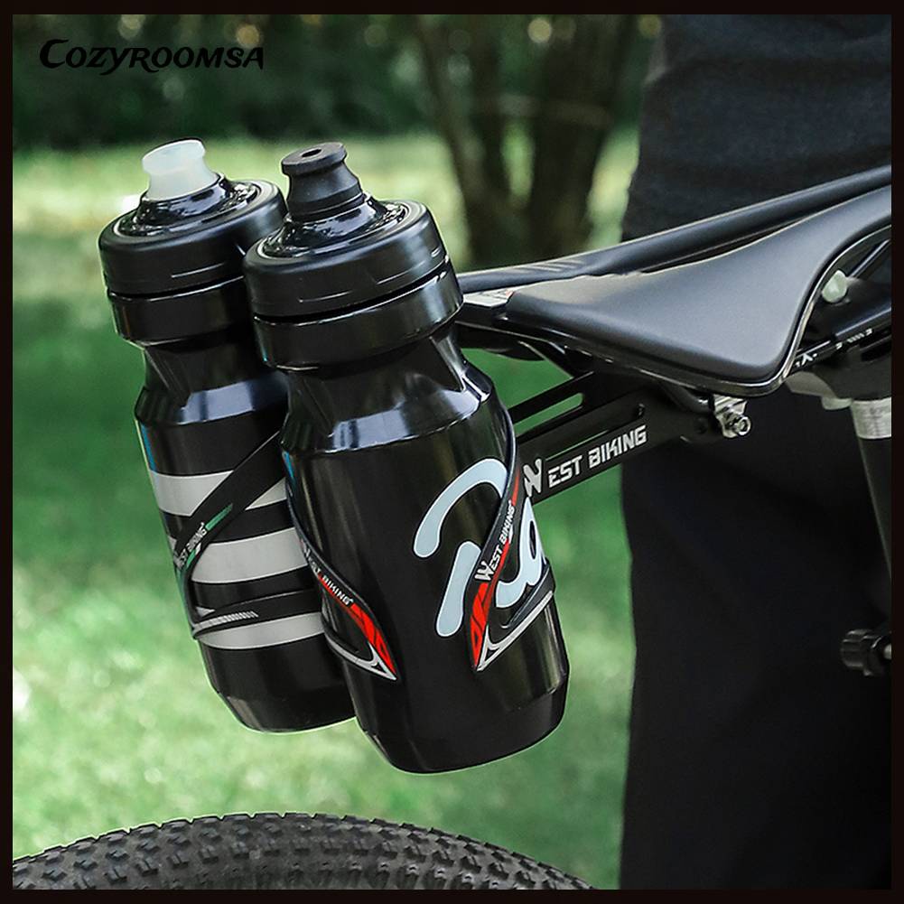 Giá Đỡ Bình Nước Nối Dài Bằng Hợp Kim Nhôm Gắn Yên Xe Đạp Tiện Lợi