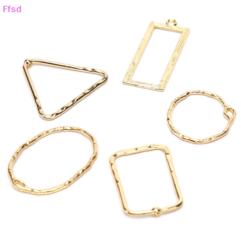 {Ffsd} Set 10 Mặt Dây Chuyền Hợp Kim Rỗng Hình Học Ch Tự Làm Trang Sức Hàng Bán Chạy