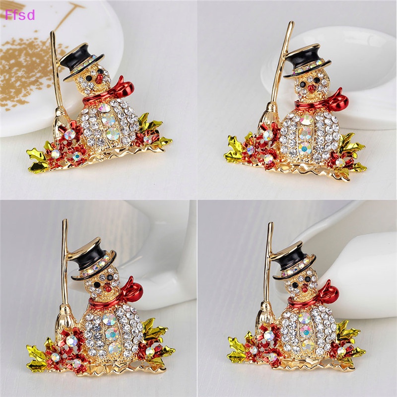 {Ffsd} Trâm Cài Áo Hình Người Tuyết Giáng Sinh Đính Đá Đáng Yêu Phong Cách Mới Ghim Cài Áo Hình Người Tuyết Đính Đá Nhân Tạo Thời Trang 1pc Mới - 1 Cái Mới