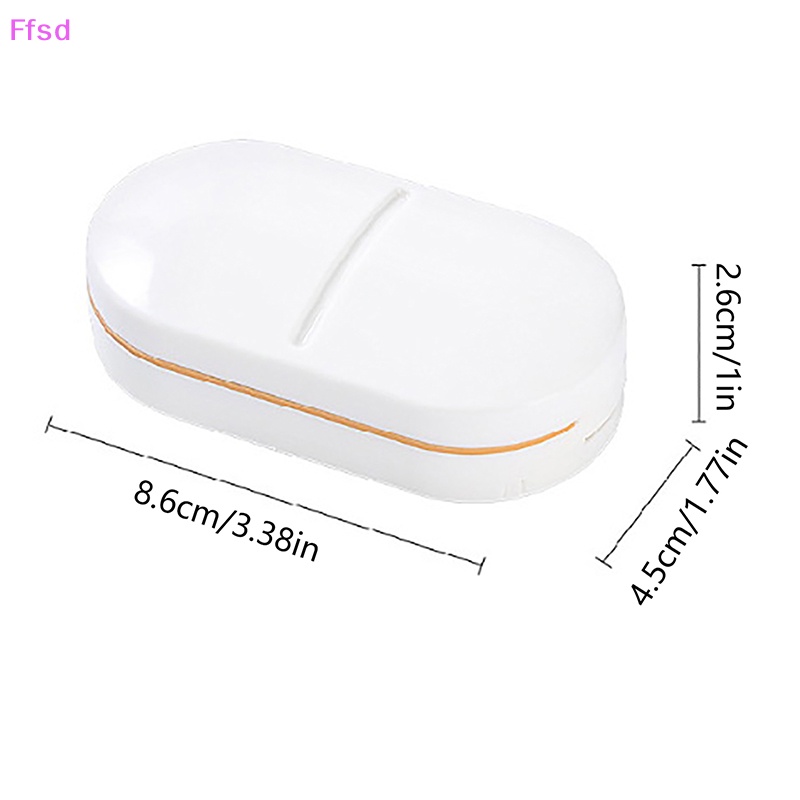 Hộp Cắt Thuốc Viên Chia Hai Ngăn Tiện Dụng