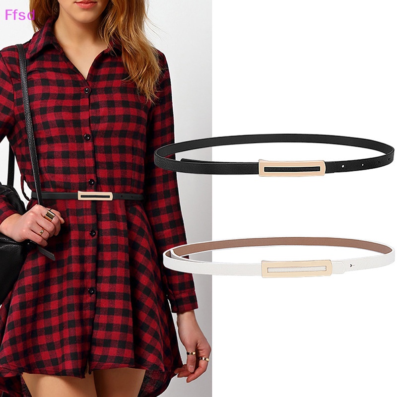 Thắt Lưng Da PU Khóa Kim Loại Thời Trang Cá Tính Cho Nữ