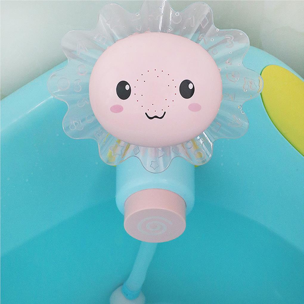 (runbu) Đồ Chơi Bồn Tắm Hoa Hướng Dương Dạng Gập Có Vòi Phun Nước Cho Bé