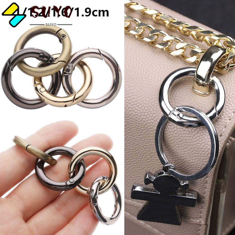 SUYO Set 10 Khóa Tròn Bằng Hợp Kim Kẽm Màu Vàng / Bạc / Đen Chuyên Dụng Cho Túi Xách