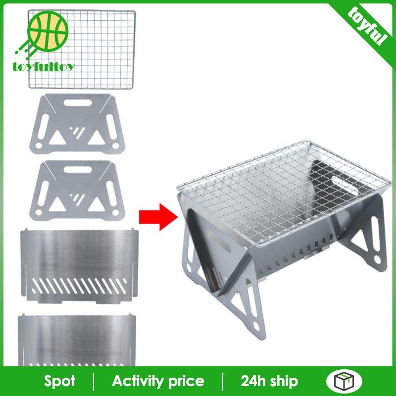 Bếp Lò Bằng Thép Không Gỉ Có Thể Gấp Gọn Tiện Dụng Khi Đi Cắm Trại