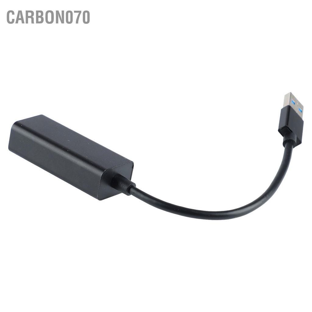 Carbon070 Bộ chuyển đổi USB C sang Ethernet với cáp Gigabit Type RJ45 nhẹ cho máy tính bảng màu đen