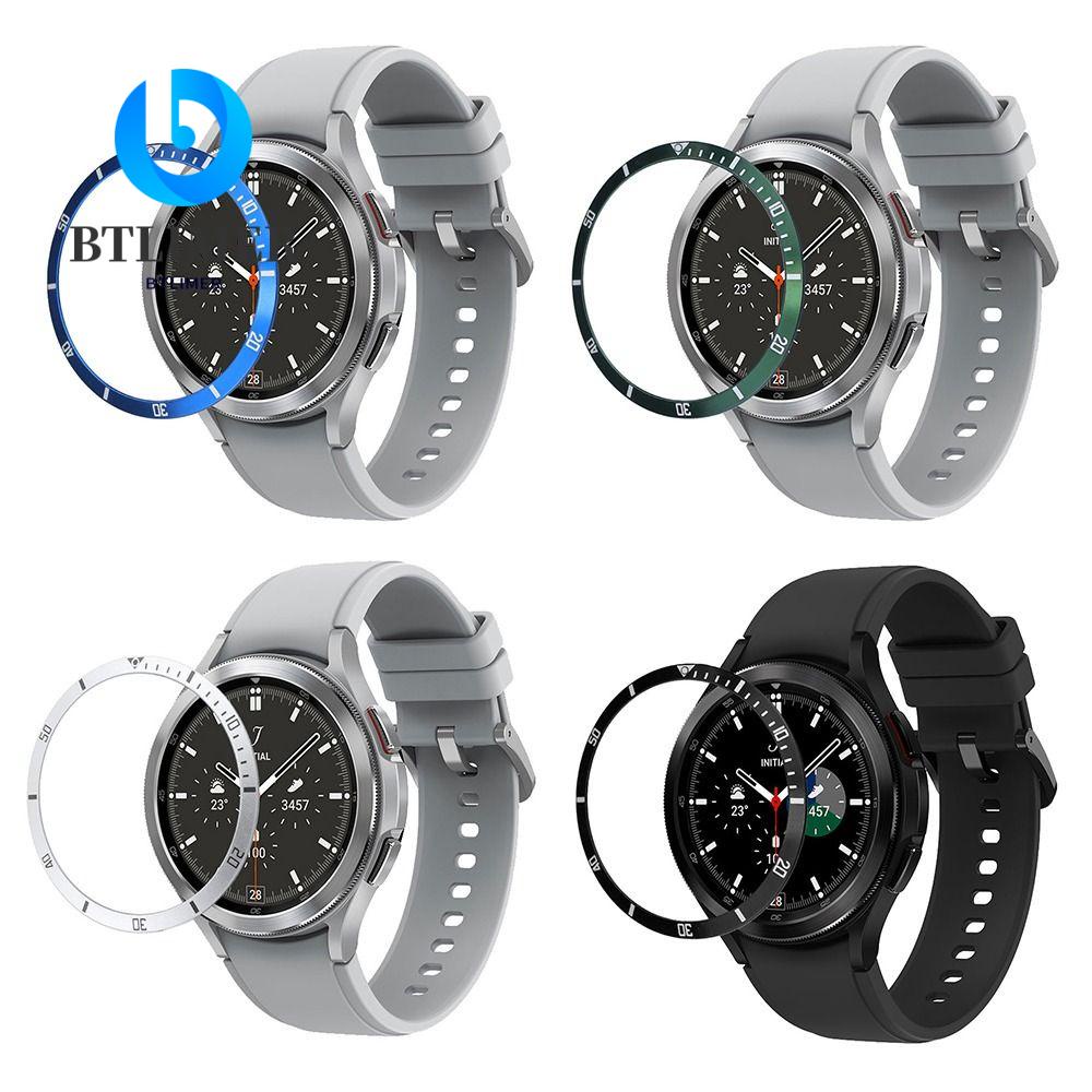 BTLIMER Vòng Đệm Dán Bảo Vệ Đồng Hồ Thể Thao Bằng Kim Loại 42 / 46mm Cho Samsung Galaxy Watch 4 Classic 42mm 46mm