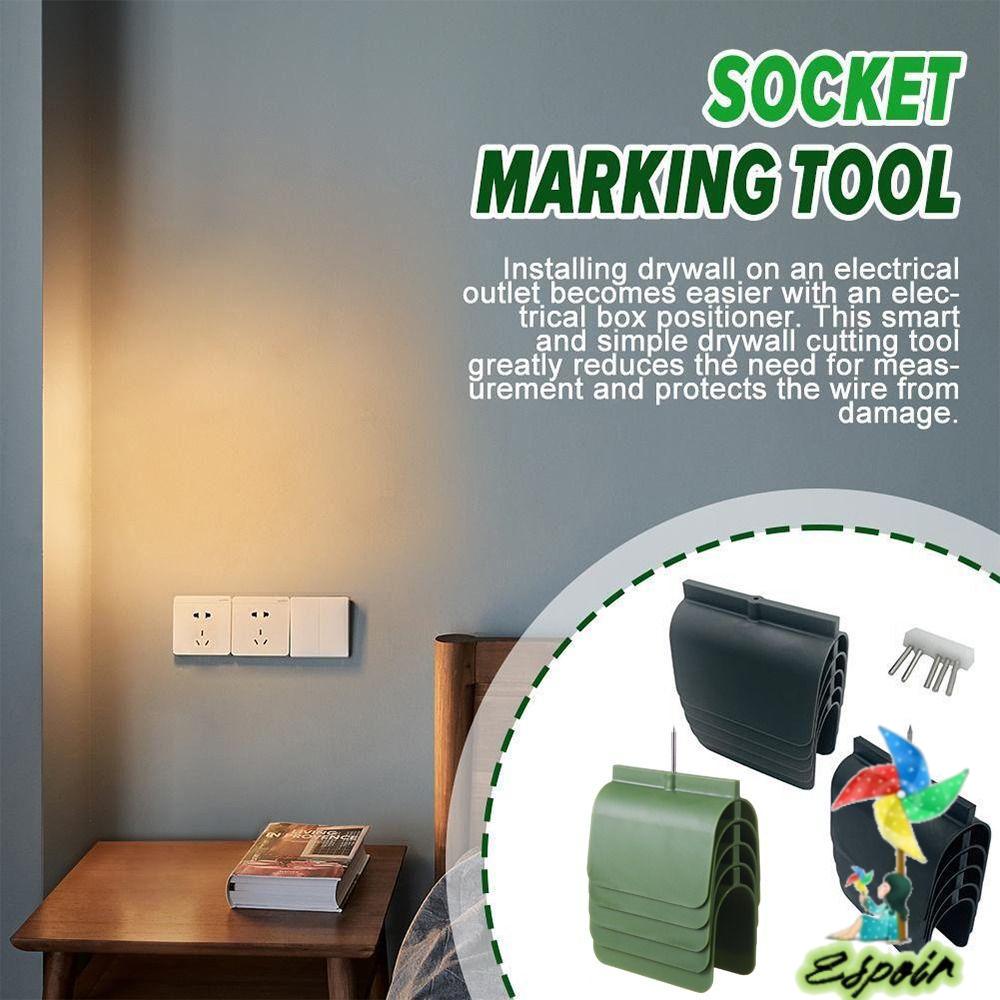 ESPO Bộ 3 / 5 Dụng Cụ Đánh Dấu Ổ Cắm Tường Khô Tiện Dụng Không Cần Đo Lắp Đặt Tường Khô Dễ Dàng Sự Bảo Vệ