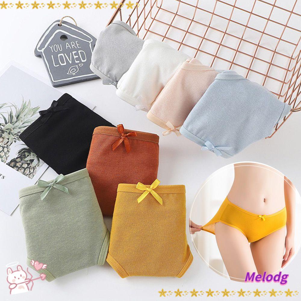 MELODG Quần Lót Cotton Lưng Vừa Thời Trang Dành Cho Nữ