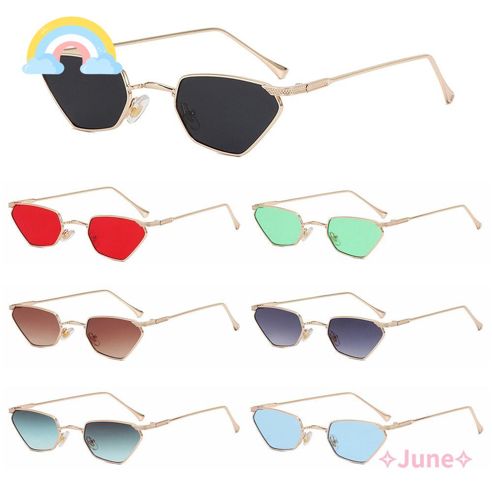 JUNE Kính Mát Mắt Mèo Gọng Kim Loại Thời Trang
