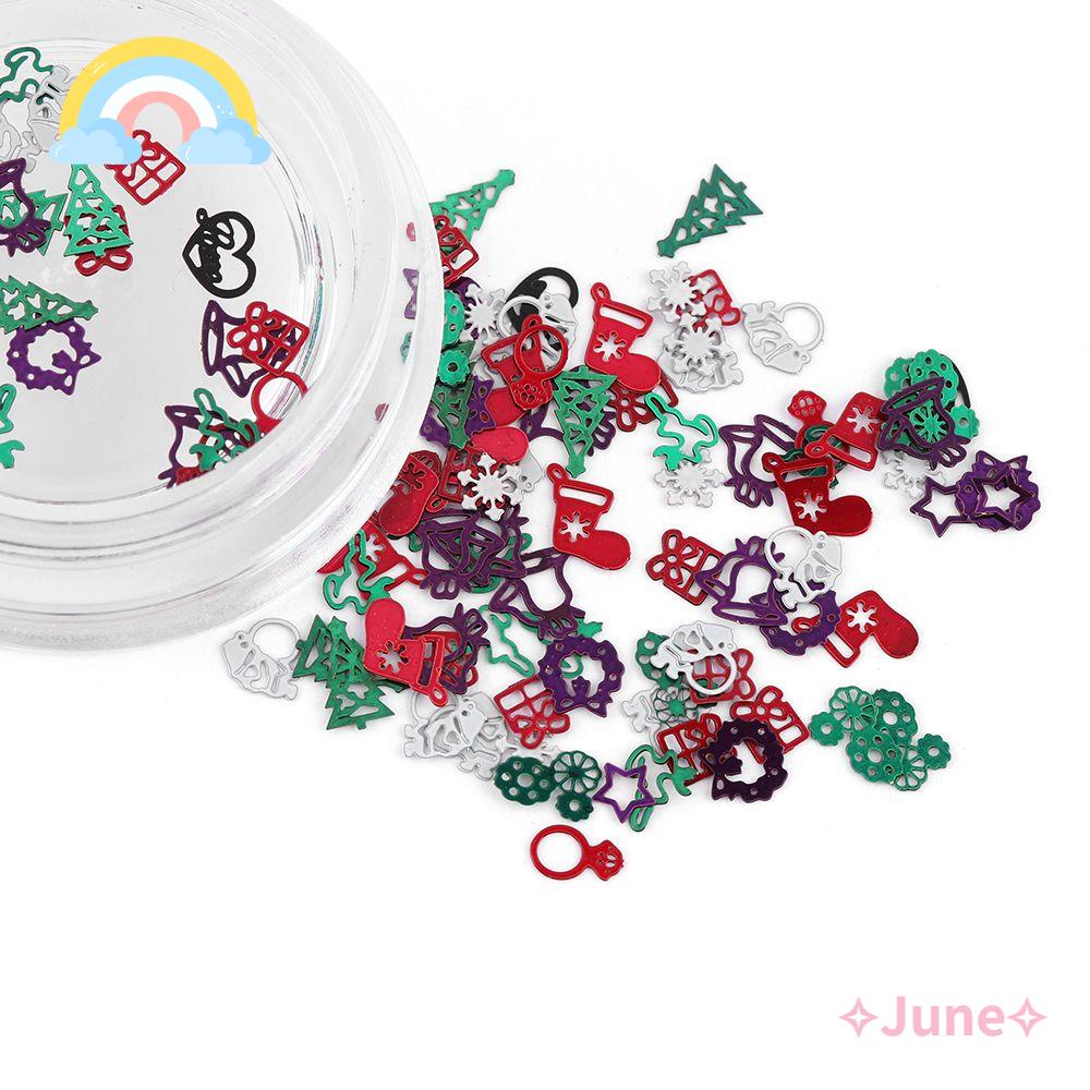 JUNE Miếng DáN Trang Trí MóNg 3D HọA TiếT GiáNg Sinh